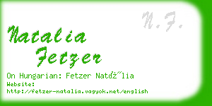 natalia fetzer business card